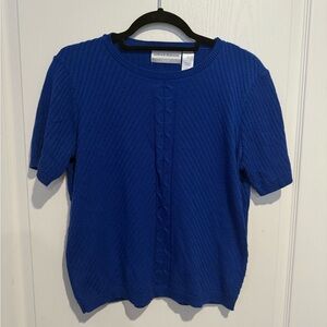 Alfred Dunner Blue Knit Top